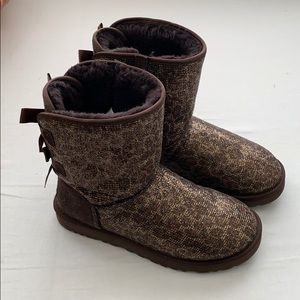 Authentic Bailey Bow Glitter Uggs